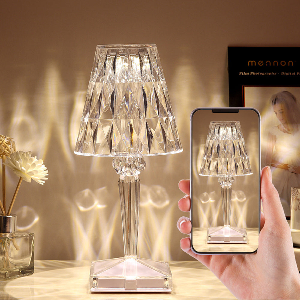 LED Wine Cup Shape Crystal Table Lamp for Bedroom Nightstand and Desk view 4