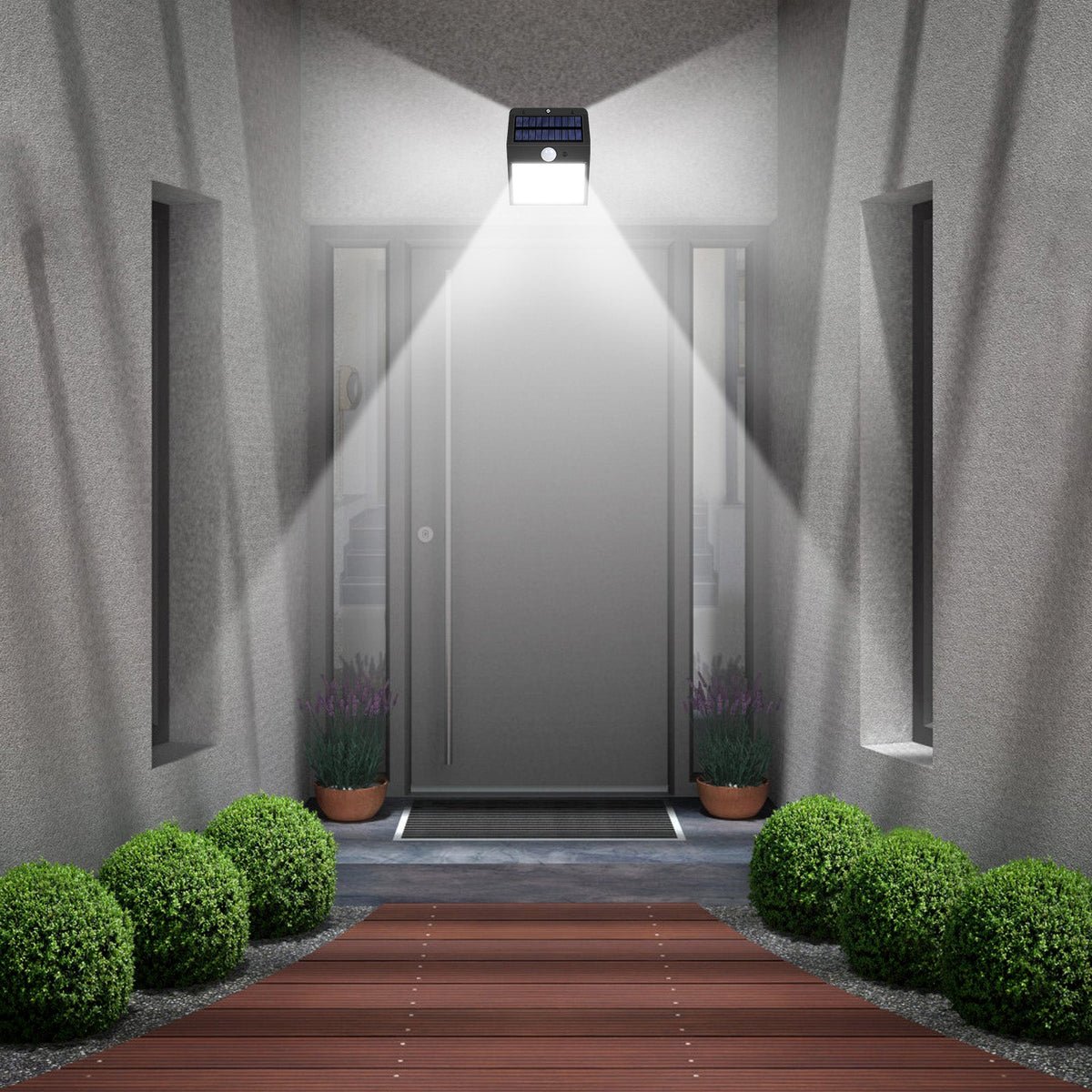 Outdoor 170LED 300 Degree Angle Motion Sensor Solar Lights for Yard view 5