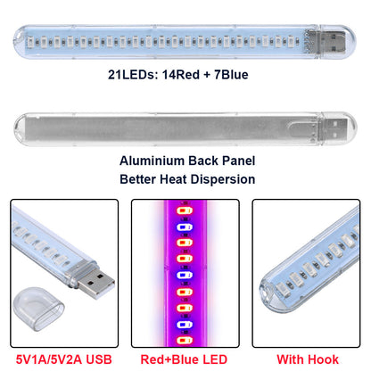 USB LED Plant Grow Light 5V for Indoor Plants Seedlings and Herbs view 6