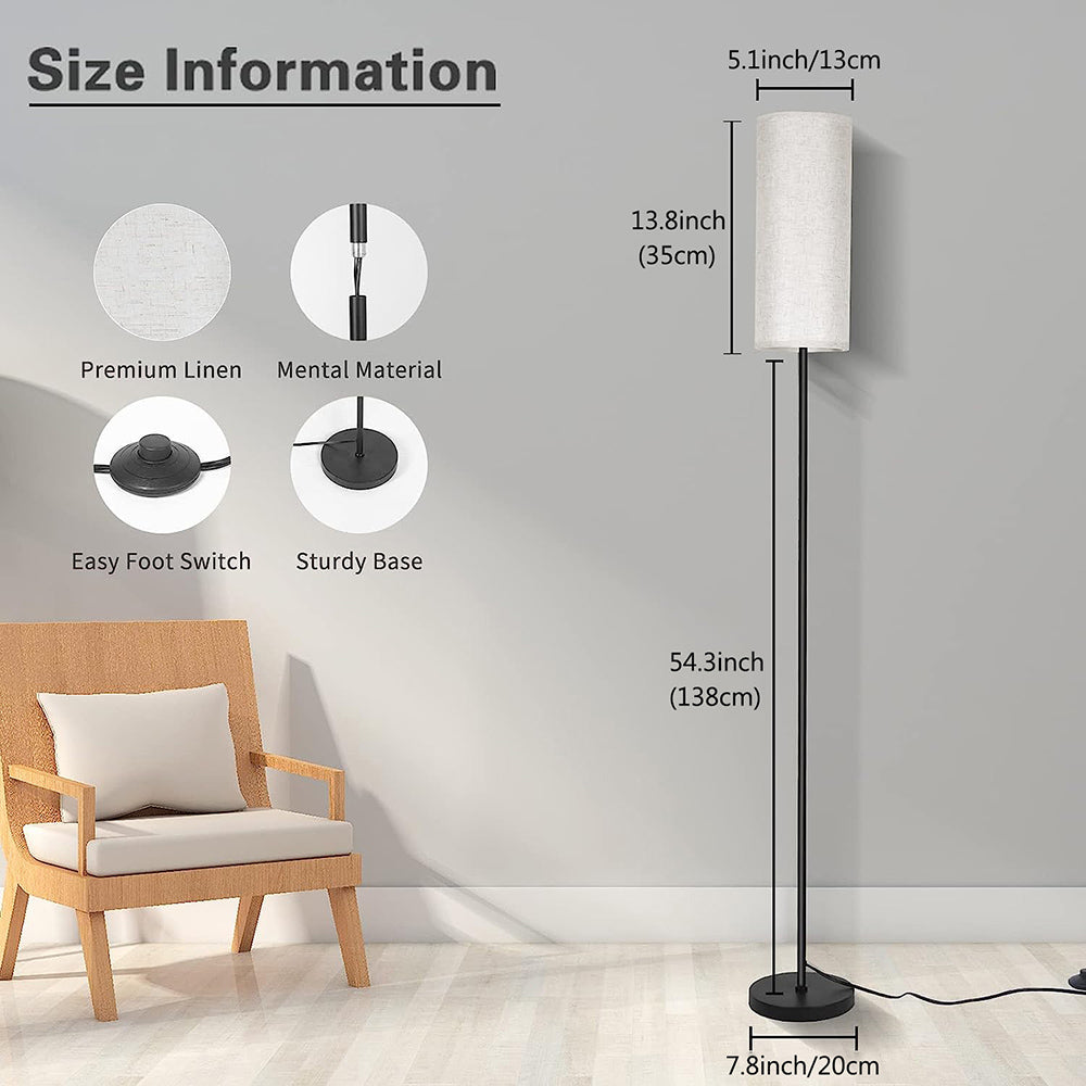 Modern Tall Standing Floor Lamps for Living Room and Bedroom view 4