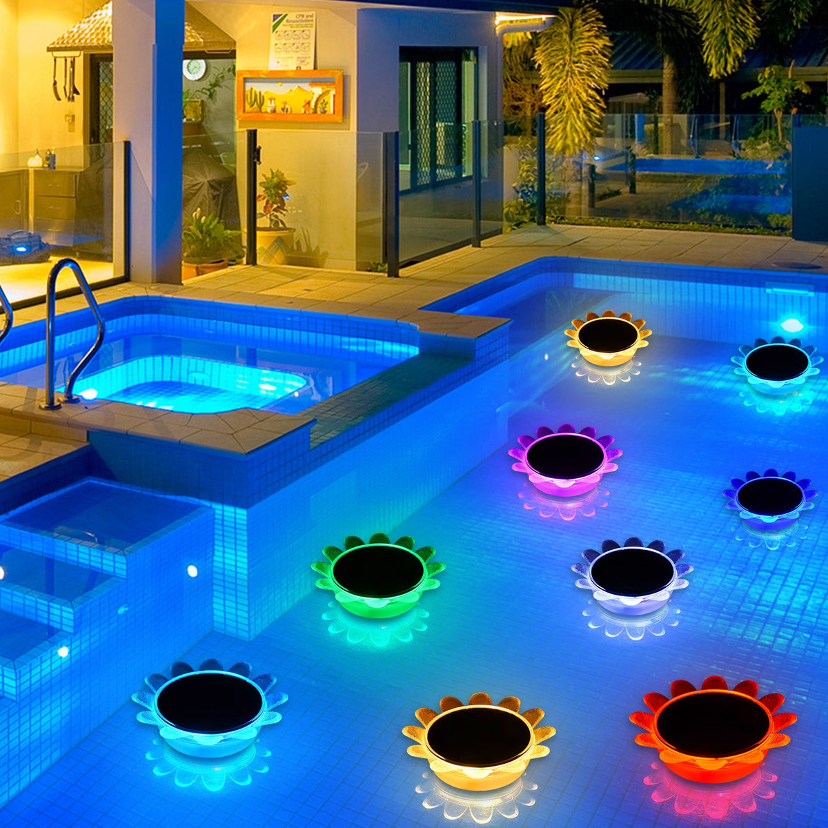 Solar Floating Pool Lights for Swimming Pool Pond and Garden Decor view 4