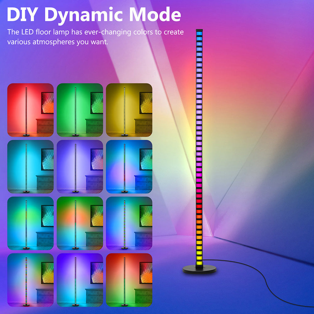 WiFi Smart LED Floor Lamp RGBIC for Living Room Corner and Bedroom view 3