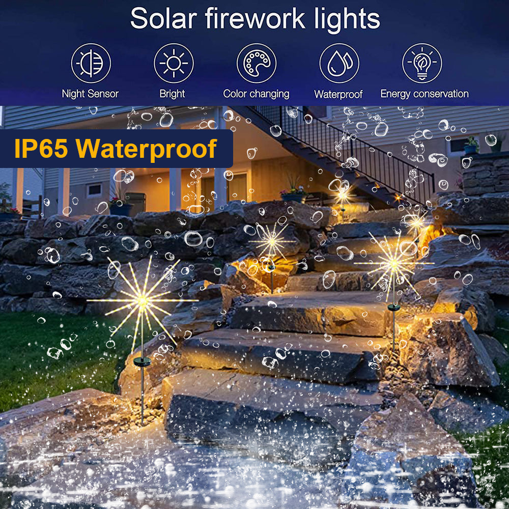 Solar Firework Meteor Lights for Garden Yard and Patio Decor view 4