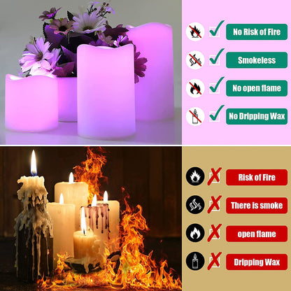 Flameless LED Candles Light for Home Table Mantel and Party Decor view 4