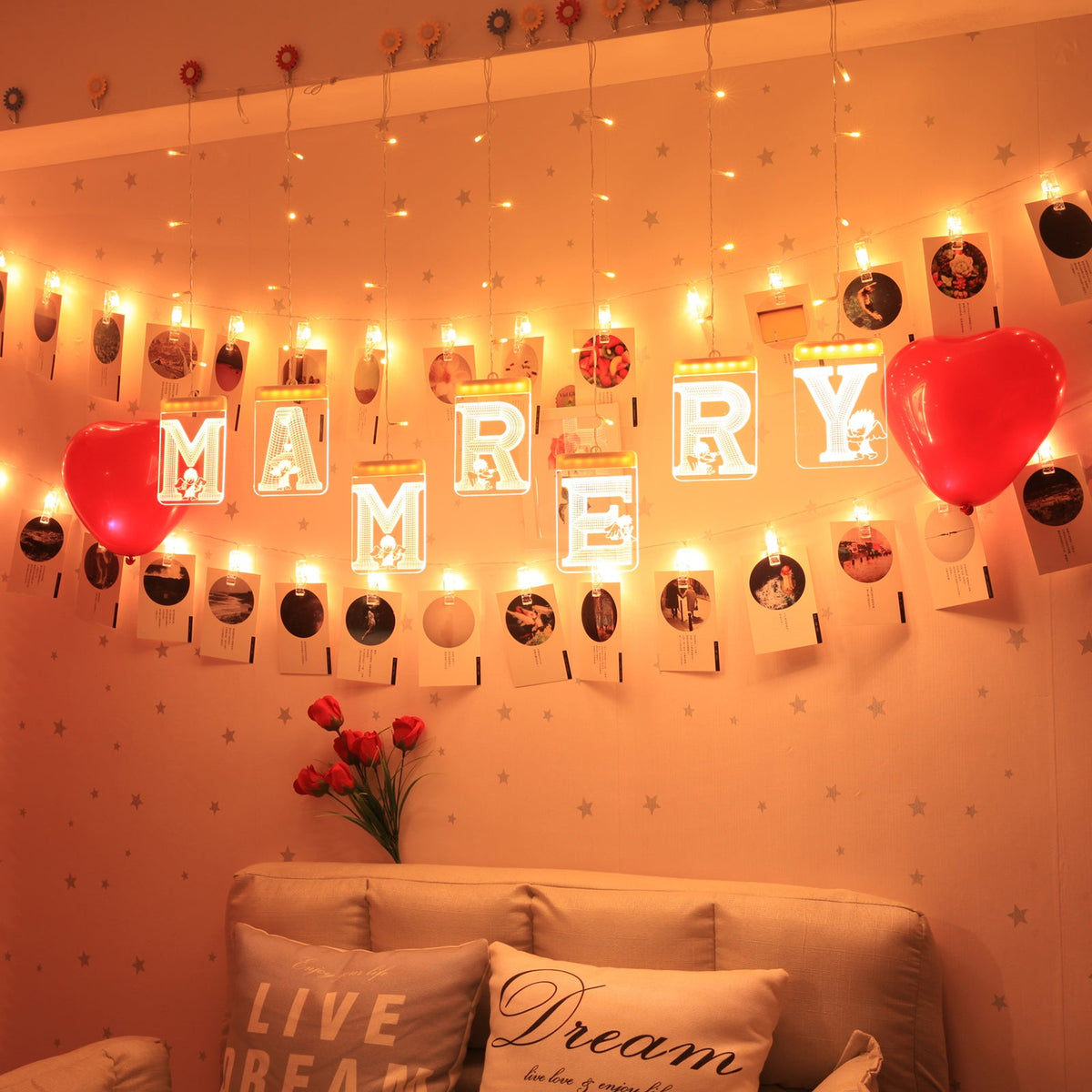 LED String Light USB Flameless Lamps for Bedroom and Party Decor view 4