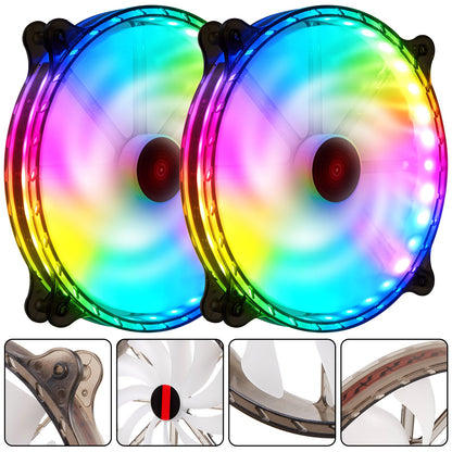 RGB Case Fans 200mm Ultra Quiet Chassis Cooling Fans for Gaming PC view 3