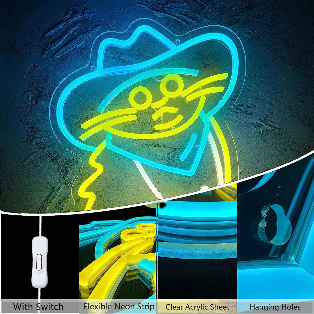 LED Neon Sign Light for Bedroom Bar Shop and Wall Decor Display view 4