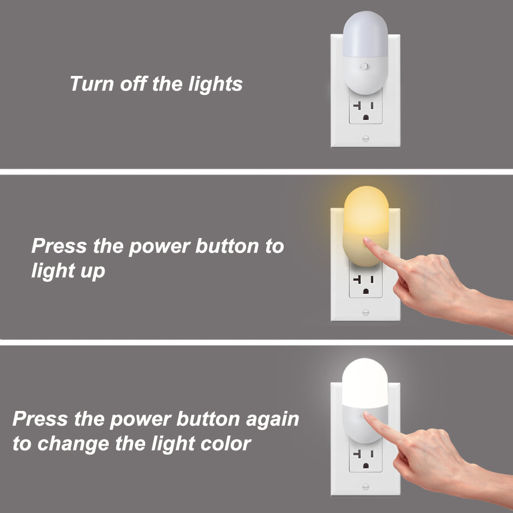 Plug in LED Night Light Lamp for Bedroom Hallway and Bathroom view 4