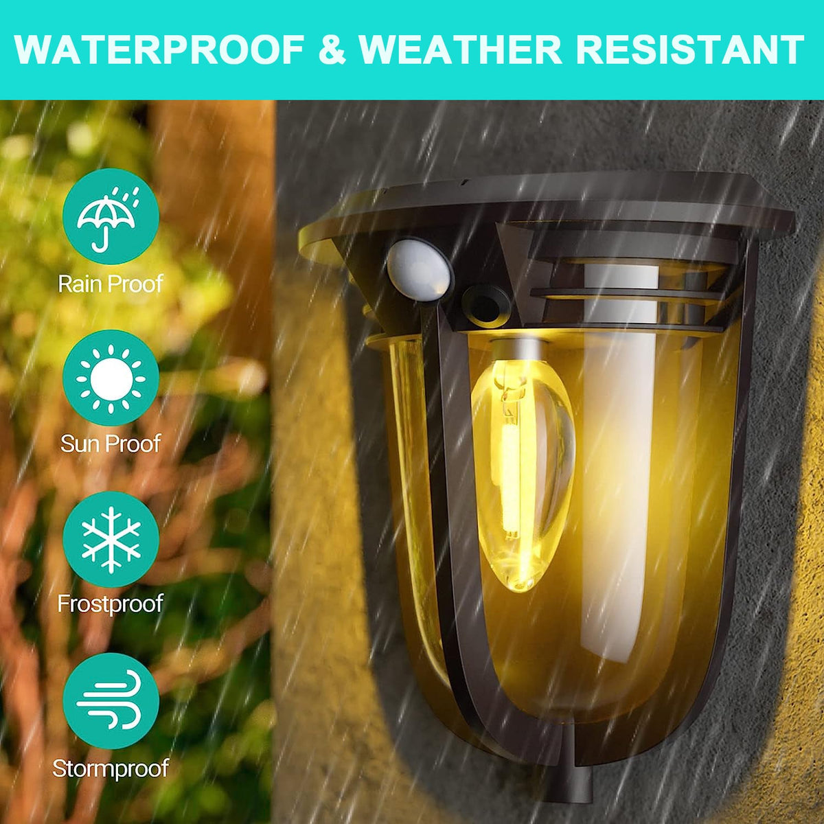 Solar Outdoor Motion Sensor Lights for Garden Yard and Patio view 4