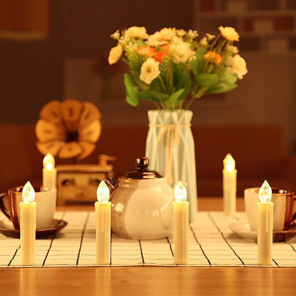 Flameless Taper LED Candles for Home Table Mantel and Party Decor view 5