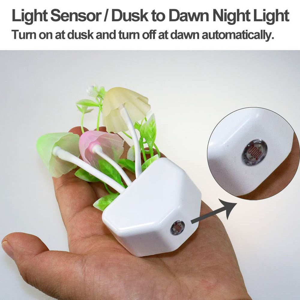 LED Sensor Night Light Plug in Wall Lamps for Bedroom and Hallway view 4