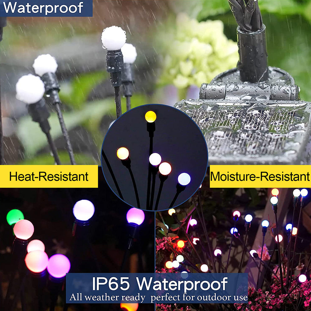Solar Garden Lights 6 8 10 Bulbs 2 Pack for Lawn Yard and Patio view 4