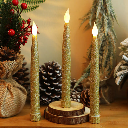 Flameless LED Taper Candles for Home Table Mantel and Party Decor view 4