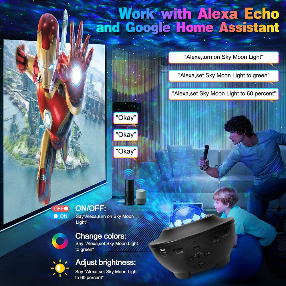 WiFi Smart LED Galaxy Projector Light Lamp for Bedroom Ceiling view 4