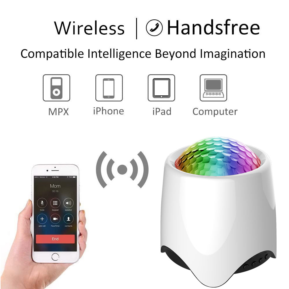 LED Star Wave Galaxy Projector Bluetooth Speaker for Bedroom Ceiling view 3