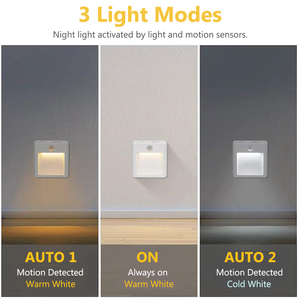Plug in LED Motion Sensor Night Lights Lamp for Bedroom and Hallway view 4