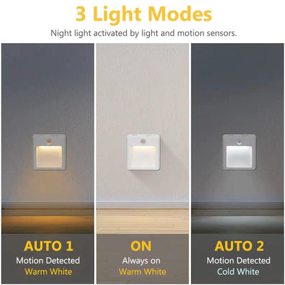 Plug in LED Motion Sensor Night Lights Lamp for Bedroom and Hallway view 4