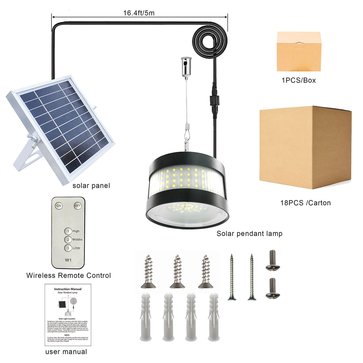 160 LED Outdoor Waterproof Solar Pendant Lights for Garden and Patio view 4