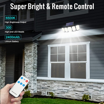 Outdoor Motion Sensor Solar Lights with Remote Control for Garden Yard
