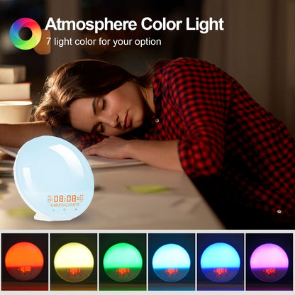 WiFi Smart Sunrise Alarm Clock Smart Wake Up Light for Bedroom view 5