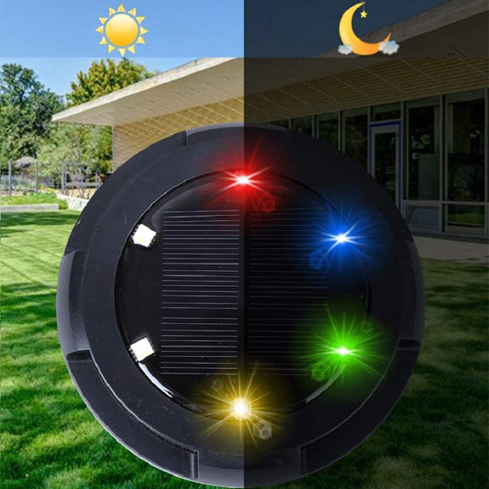 Outdoor Solar Garden 10 LED Disk Lights for Lawn Yard and Patio view 4