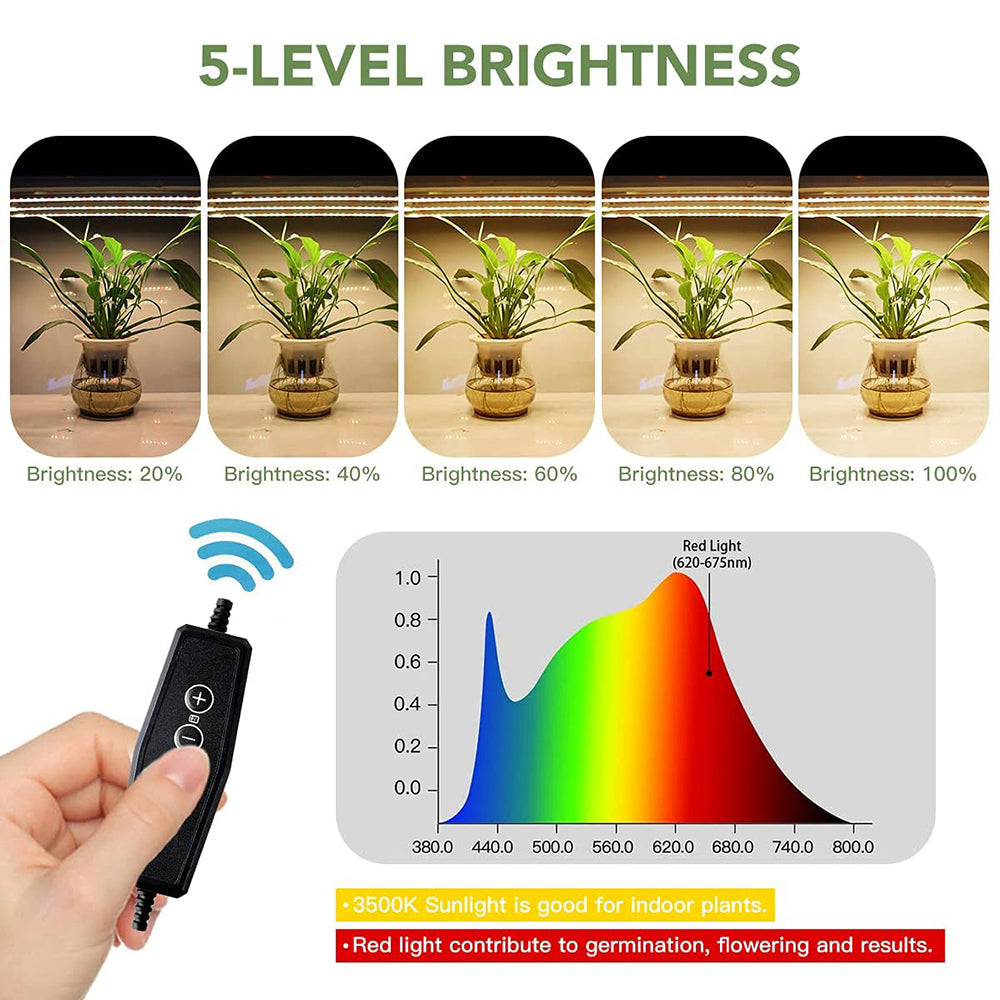 LED Grow Light Strips 3500K Full Spectrum Sunlight for Indoor Plants view 4