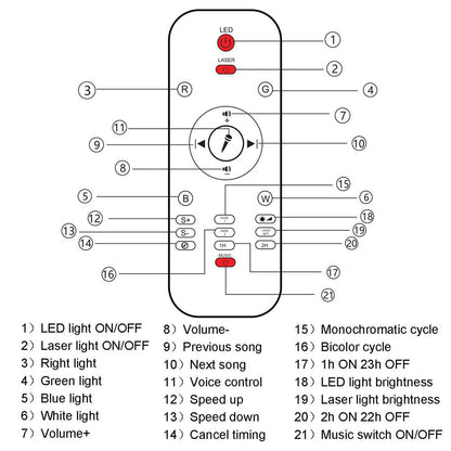 LED Star Night Light Bluetooth Music Player Lamp for Bedroom view 4