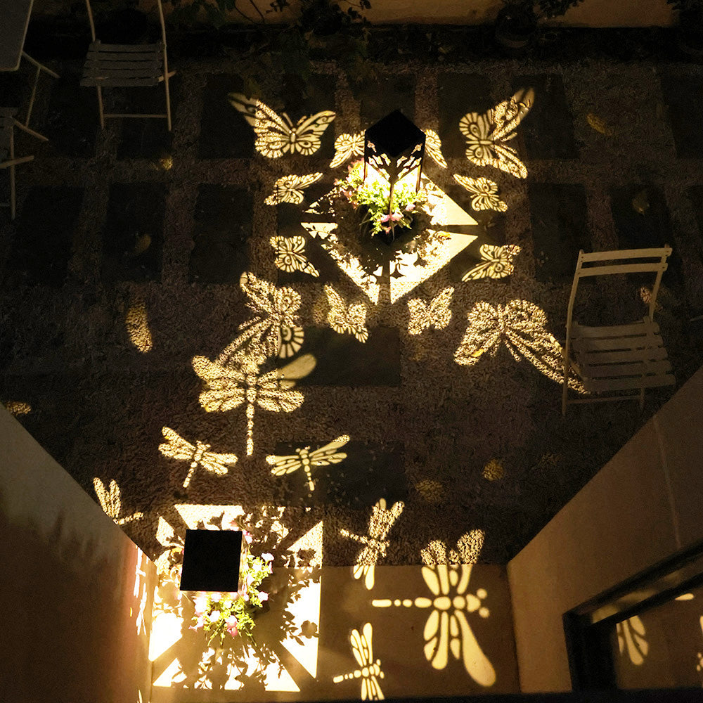 Solar Power Double deck Flower Lamps for Garden Yard and Patio view 3