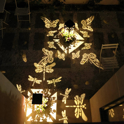 Solar Power Double deck Flower Lamps for Garden Yard and Patio view 3