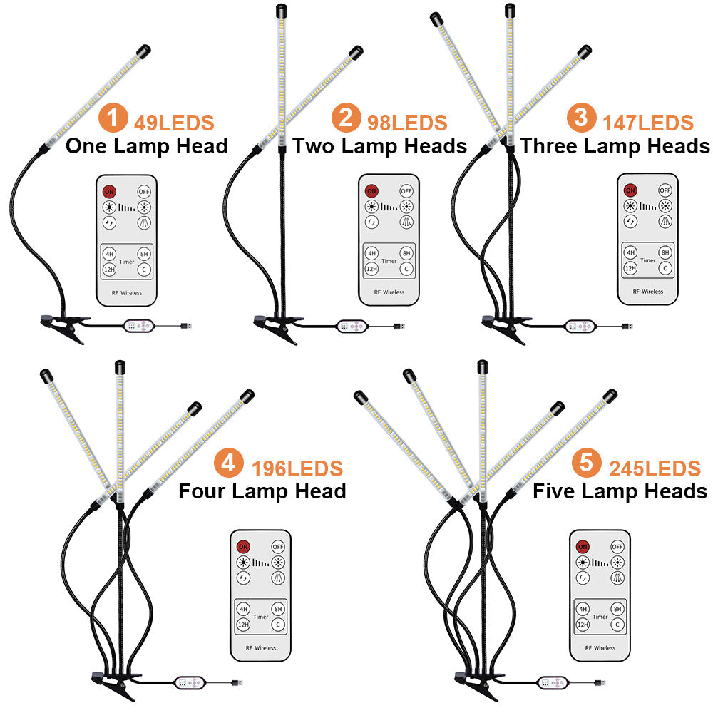 Full Spectrum LED Plant Lights with Timer Auto On Off for Seedlings view 4