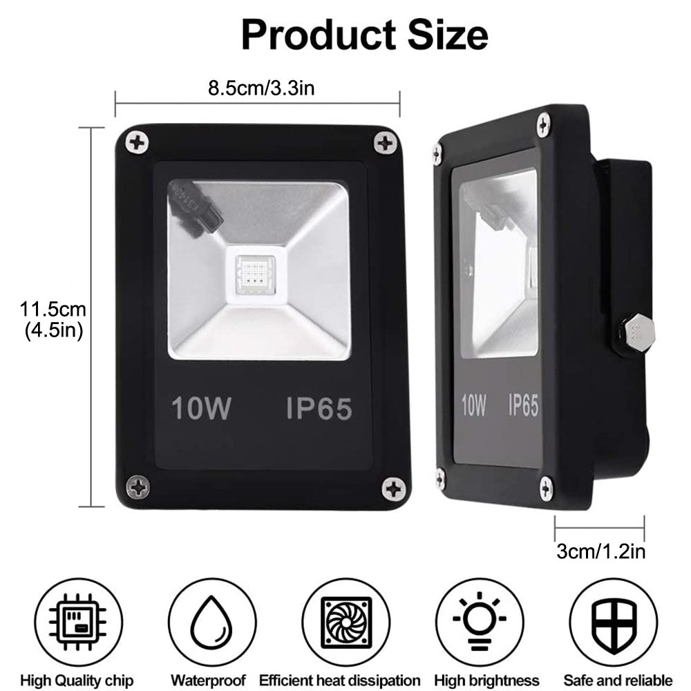 LED RGB Flood Light 10W for Garden Yard Stage and Outdoor Walls view 4