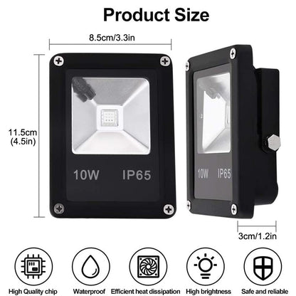 LED RGB Flood Light 10W for Garden Yard Stage and Outdoor Walls view 4