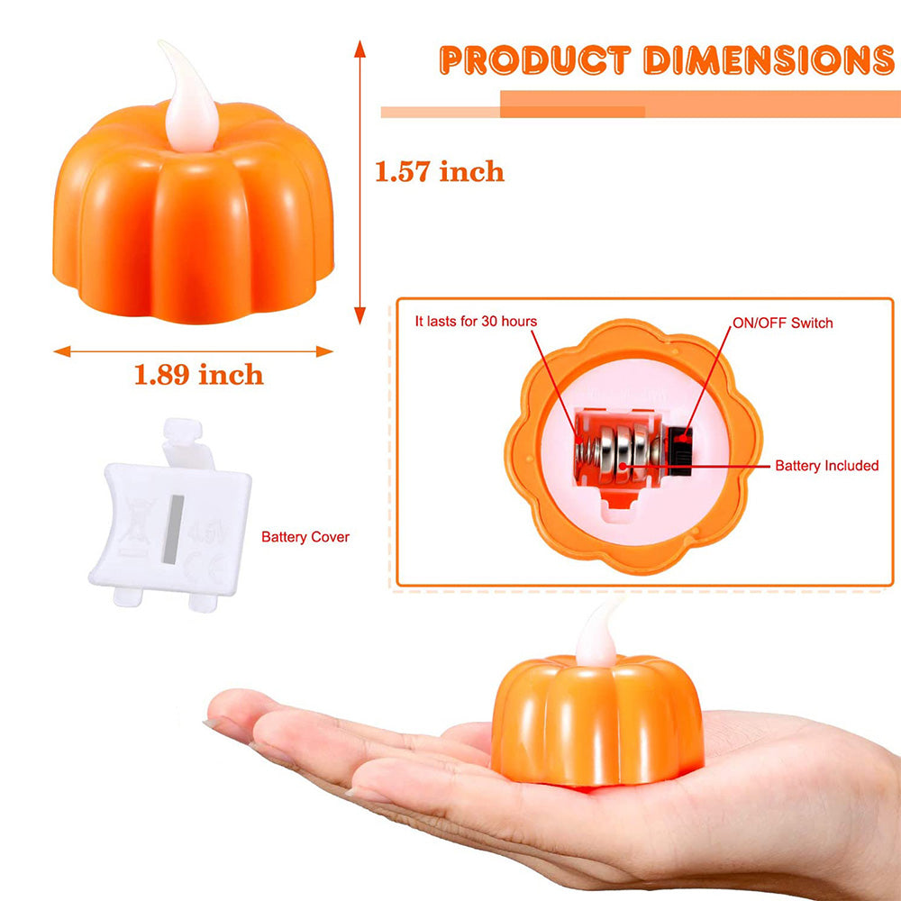 LED Pumpkin Lights Jack O Lantern for Halloween Home and Porch Decor view 4
