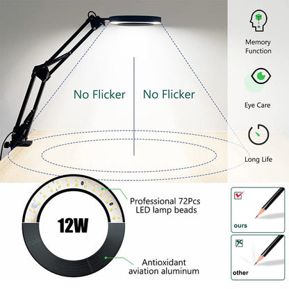 Magnifying Glass with Light and Stand 8 Diopter 2 in 1 Desk Lamp view 6