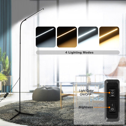 8W Dimmable LED Floor Lamp Adjustable Gooseneck Clip on Light view 6