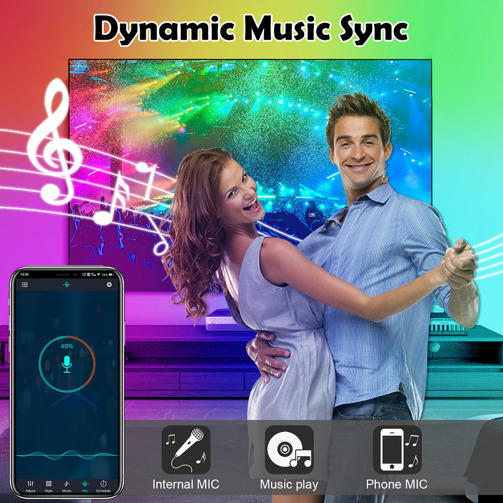 Music Sync LED Backlight for TV Desk Gaming Setup and Room Decor view 4