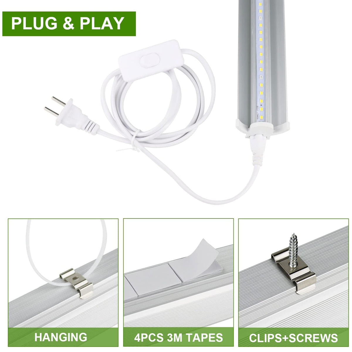 Grow Light T5 2pcs 4pcs x 10 Watts for Indoor Plants and Seedlings view 4