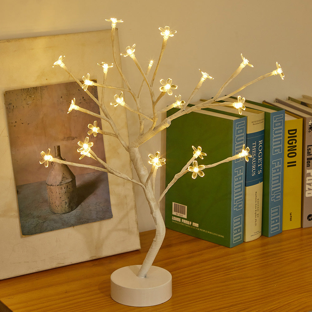 DIY Artificial Rose Flower Tree Lamp for Table and Home Decor Display view 14