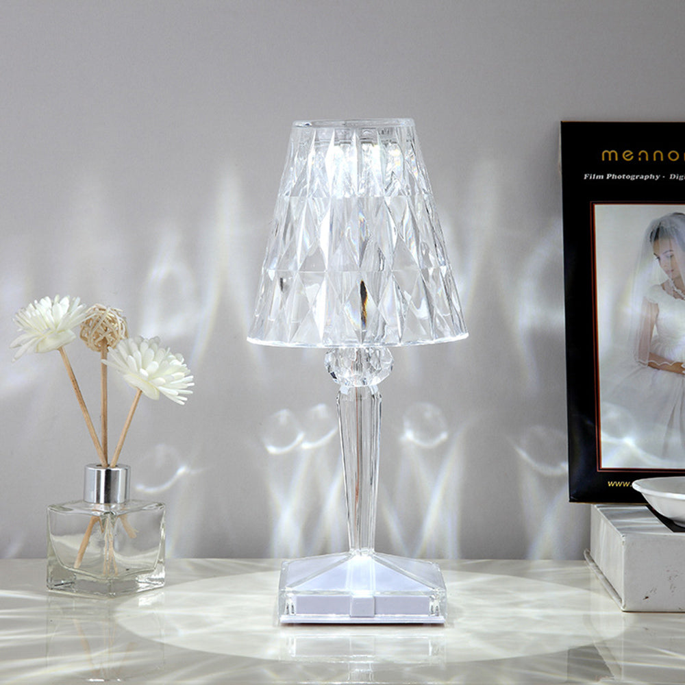 LED Wine Cup Shape Crystal Table Lamp for Bedroom Nightstand and Desk view 5