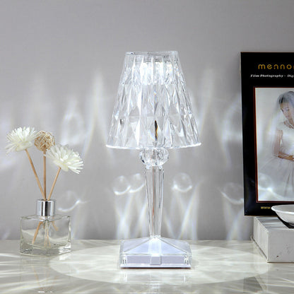 LED Wine Cup Shape Crystal Table Lamp for Bedroom Nightstand and Desk view 5
