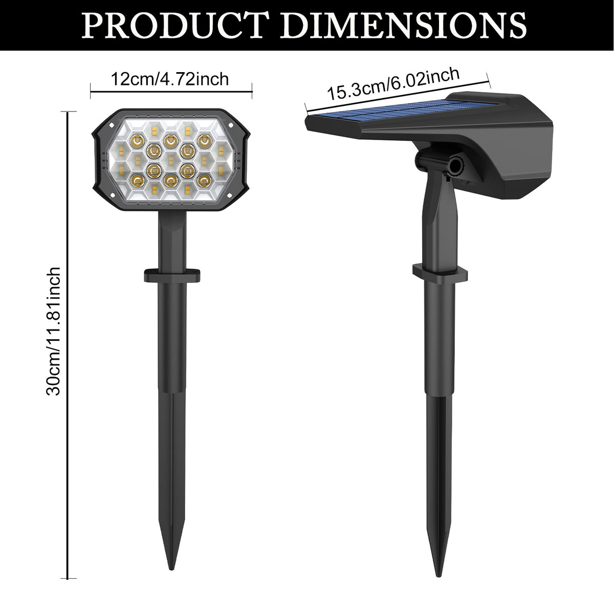 Waterproof Outdoor Solar Pathway Spot Light for Garden Yard and Patio view 12
