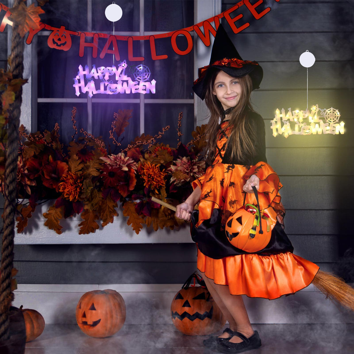 Halloween Light up Window Decoration for Holiday Home and Party Decor view 5