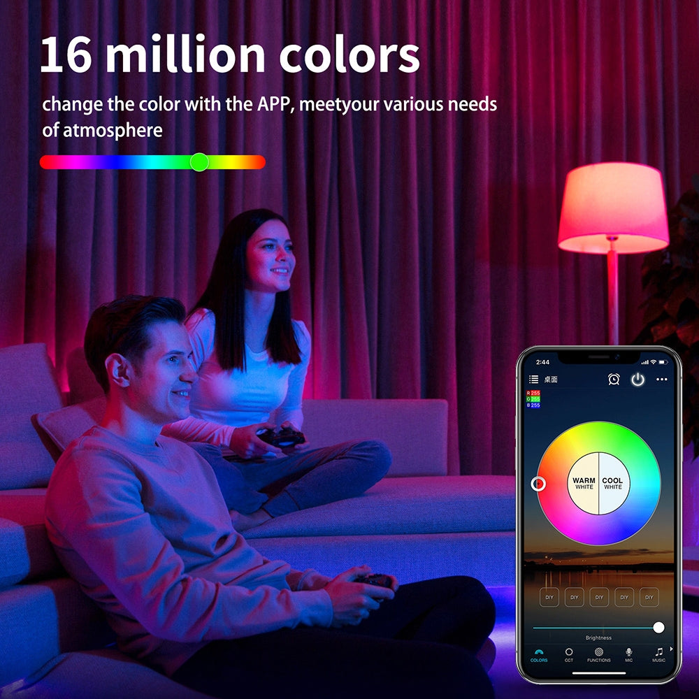 Smart Light Bulb 10W WiFi Dimmable RGB+CCT for Home Lighting