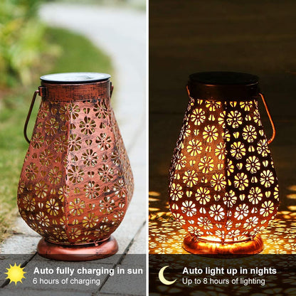 Solar Garden Lanterns Outdoor Hanging Lights for Patio Decor view 4