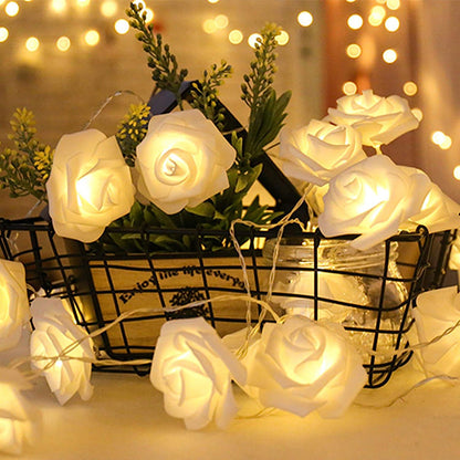 Rose Flower Fairy String Lights for Bedroom Party and Wedding Decor view 5