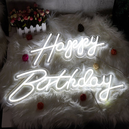 Happy Birthday LED Neon Sign Large Size for Bedroom Bar and Wall Decor view 8