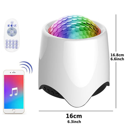 LED Star Wave Galaxy Projector Bluetooth Speaker for Bedroom Ceiling view 4
