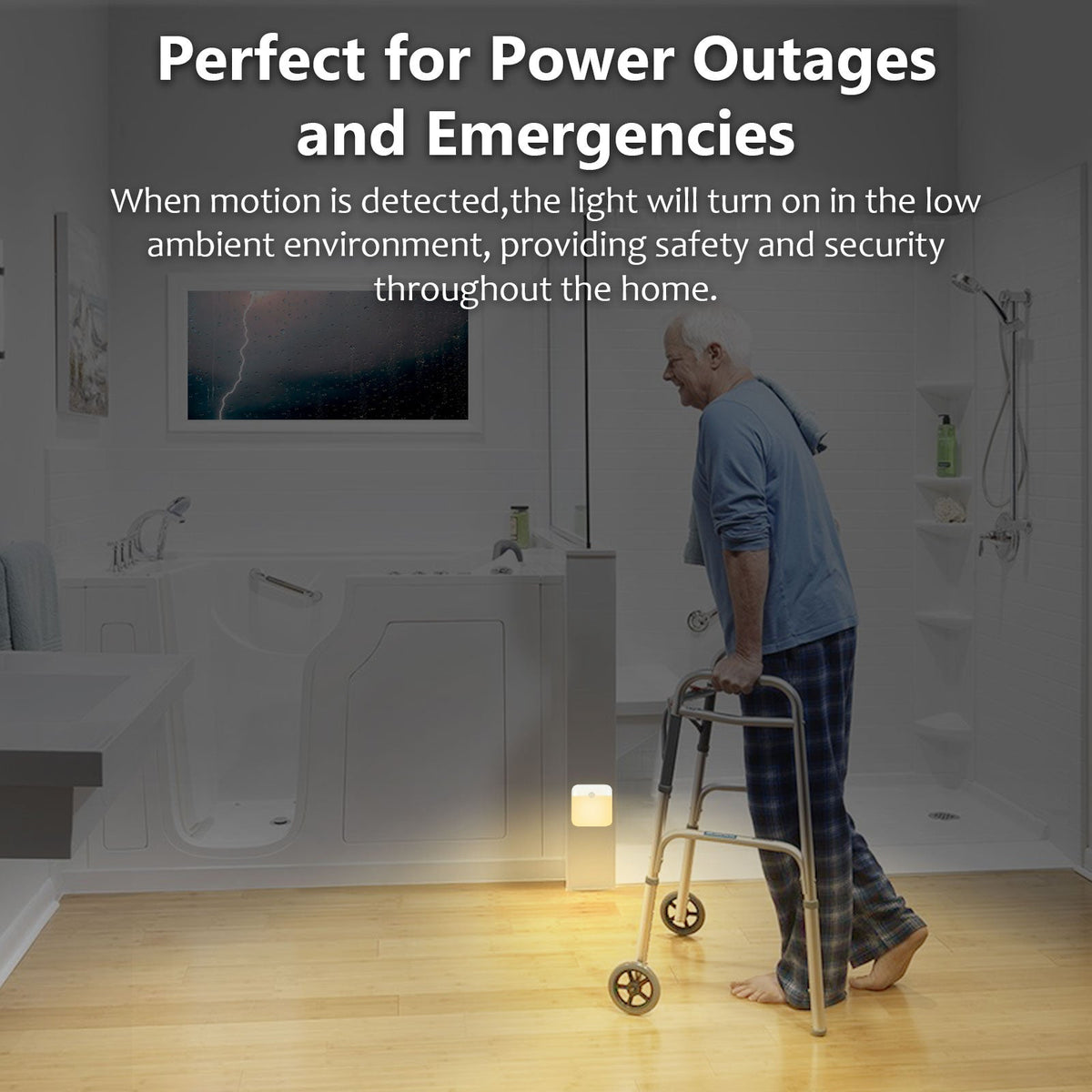 LED Motion Sensor Night Light Lamp for Bedroom Hallway and Bathroom view 6