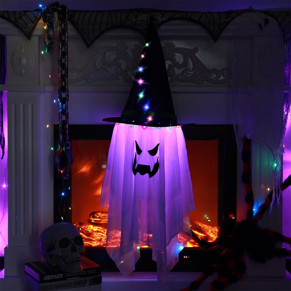Halloween Decorations Outdoor Lighted Witch Hats for Holiday Decor view 6