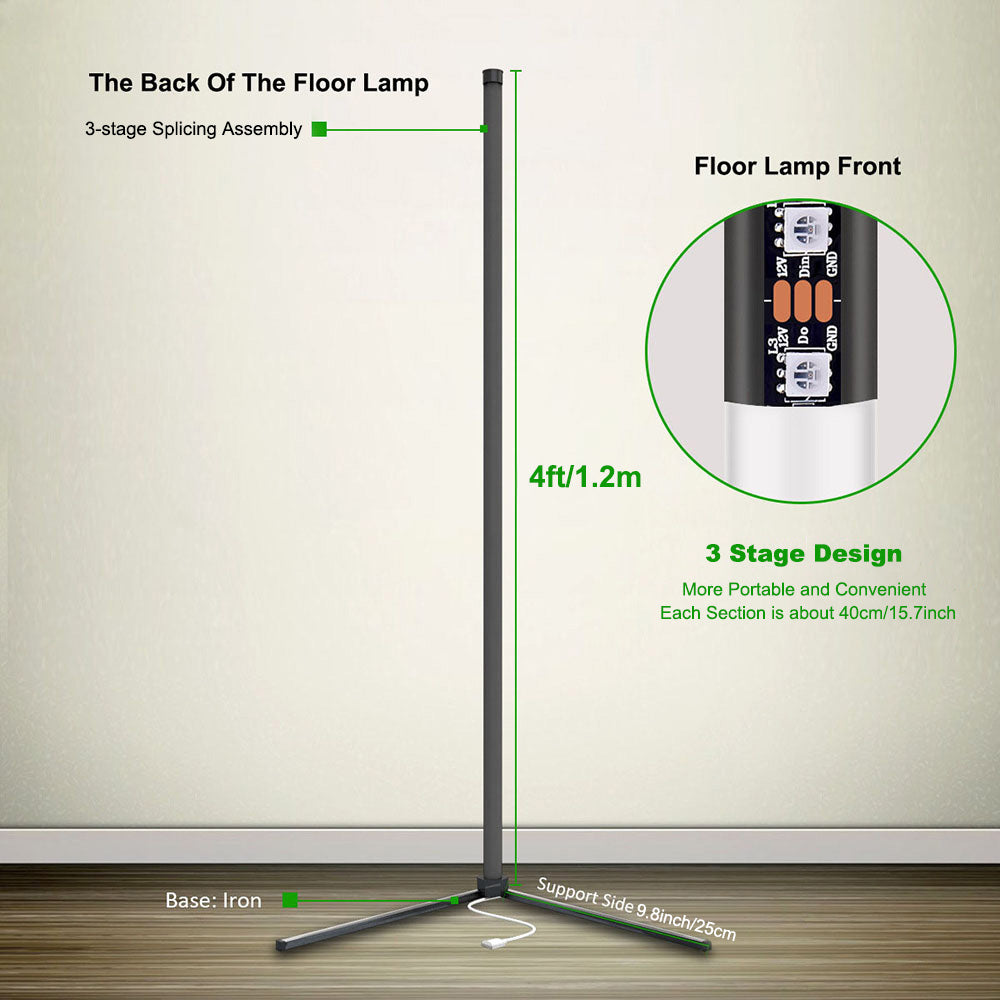 Bluetooth LED Floor Lamp RGB for Living Room Bedroom and Game Room view 11